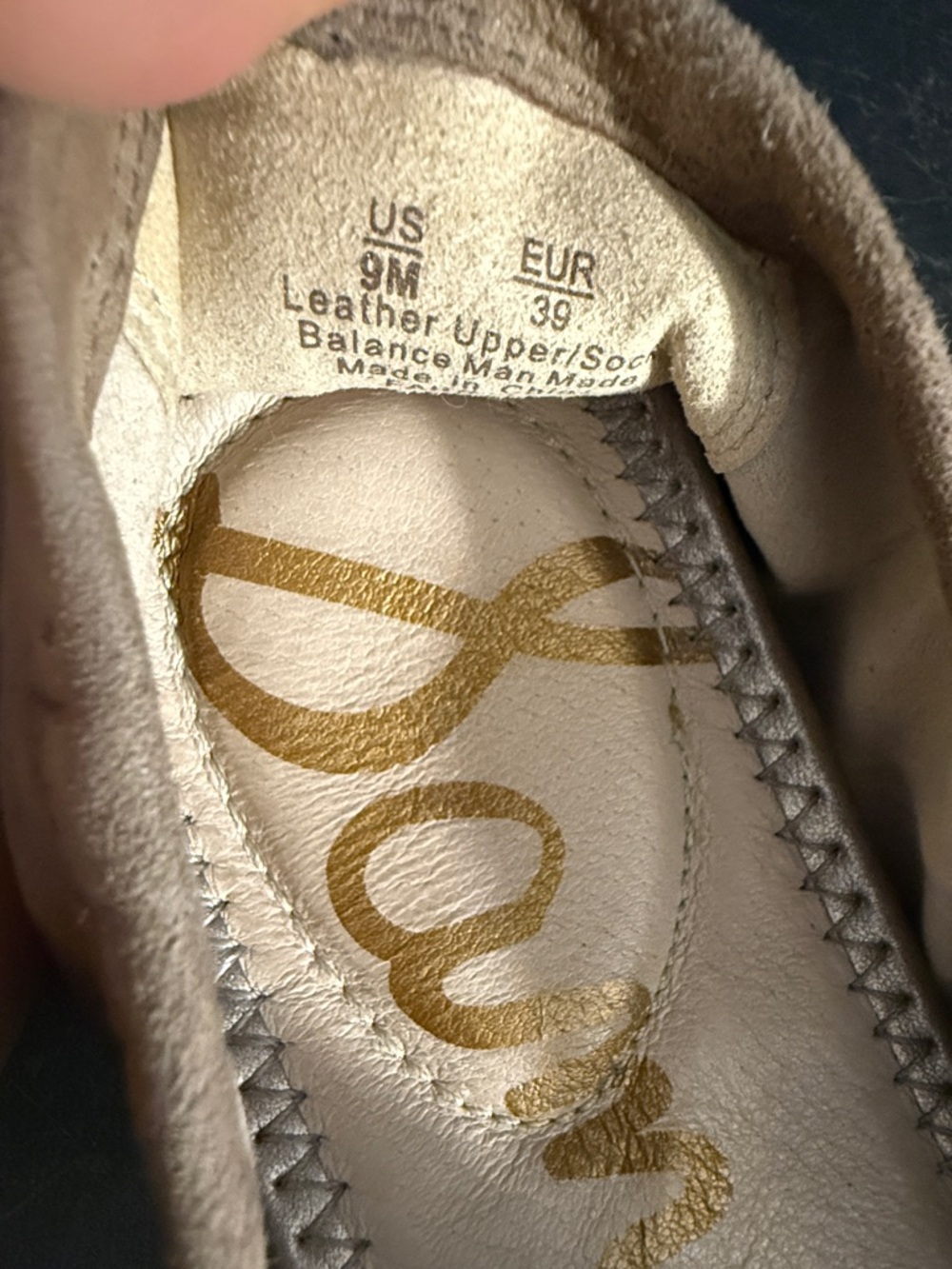 Sam Edelman Taupe Suede Driving Loafers with Logo Accent - Picture 5 of 5